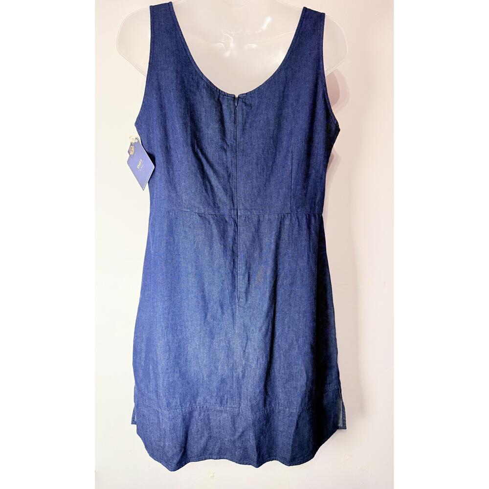 NWT Dockers Womens Vintage Y2K Denim Sleeveless Mini Dress Medium - Picture 3 of 8